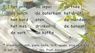 Learn Dutch: food and drinks (1/2) / Dutch lesson / words sentences / Nederlandse les eten drinken