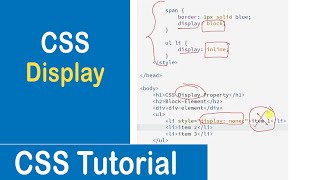 #22 CSS Display Property | Display Block | Display Inline | Display None