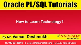 Oracle PL/SQL Tutorials | How to Learn Technology? | Mr.Vaman Deshmukh