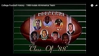 College Football History - 1988 Kodak All-America Team