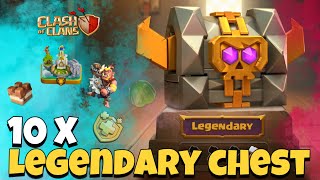 New Update - Opening 10 Legendary Treasure Chest (Clash of Clans)