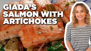 Giada De Laurentiis' Salmon with Artichokes and White Wine | Giada Entertains | Food Network