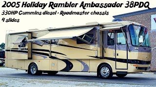 2005 Holiday Rambler Ambassador 38PDQ A Class 330HP Cummins Diesel Pusher from Porter’s RV - $64,900