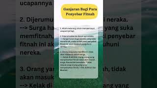 Hati-Hati! Inilah Ganjaran Bagi Penyebar Fitnah! #youtubeshorts #islam