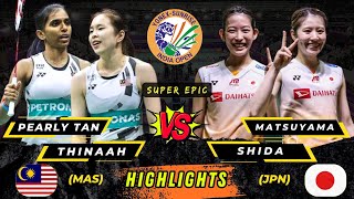 Super Match 🔴 Pearly Tan/Thinaah Muralitharan (MAS) vs Matsuyama/Shida (JPN) India Open badminton