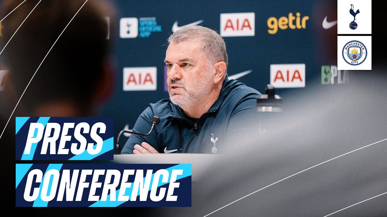 ANGE POSTECOGLOU PRESS CONFERENCE // TOTTENHAM HOTSPUR V MANCHESTER ...