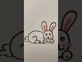 How to draw rabbit using 200 numbers | Rabbit drawing #artist #drawing #art #shorts #rabbit #artwork