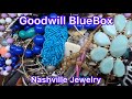 Goodwill BlueBox 5 Pound Mystery Jewelry Box Sterling 14k Nashville #jewelry #unboxing #goodwill