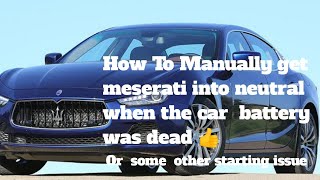 How to manually  get maserati into neutral @vandipanikaaran1986 #italy #usa #kerala #mallu