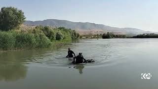 ساتی دەرهێنانەوەی تەرمی کەسێك لە رووباری هیزل