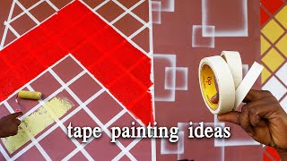 New masking tape wall painting hacks ✋