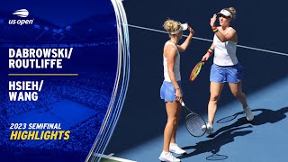 Dabrowski/Routliffe vs. Hsieh/Wang Highlights | 2023 US Open Semifinal