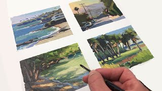 How I Paint Small Landscape Paintings Step by Step