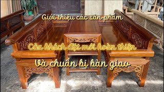 Giới thiệu các bộ Trường Kỷ lim và gụ 2m17 mới hoàn thiện và chuẩn bị giao đến các bác khách đặt