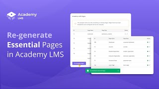 Fix Missing Pages Re Generate Essential Pages In Academy Lms