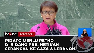 Sejumlah Poin Penting dari Pidato Retno Marsudi di Sidang PBB soal Palestina | Kabar Pagi tvOne