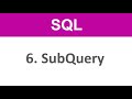 SQL Tutorial - 6 SQL SubQuery