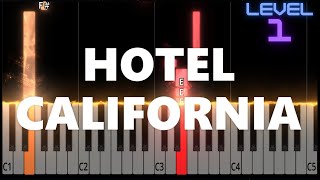 Hotel California - Eagles - EASY Piano Tutorial