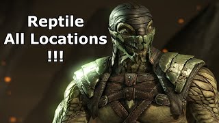 MK11 - Reptile All Locations in The Krypt