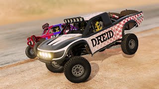 BeamNG Drive - Big OffRoad Race On The Long Downhill Desert Road