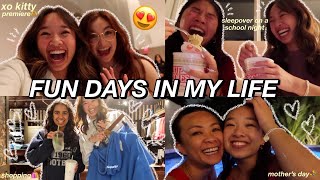 FUN DAYS IN MY LIFE | xo kitty premiere, sleepover, shopping, & mother's day 💐🫶