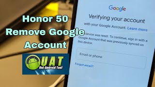 Honor 50 (NTH-NX9). Remove Google Account, Bypass FRP. UAT Pro Tool One Click.