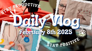 Darvanalee Designs Studio Daily Craft Vlog 8th February 2025 Slow Stitching Saturday \u0026 My Next WIP