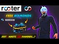 Free-ah 500 diamonds-ah 😱 ✅️ || Free diamonds in free fire tamil || Rooter app free fire diamond