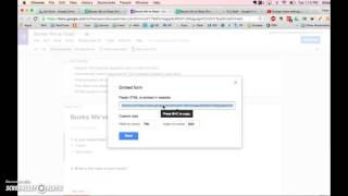 Obtain embed code for a Google Form