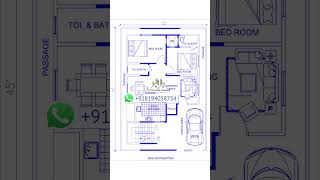 32 X 45 House Plan #shorts #youtubeshort  #ytshorts