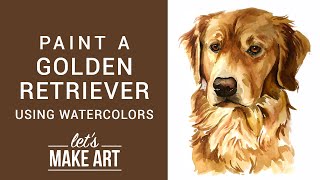 Golden Retriever Watercolor Tutorial with Sarah Cray