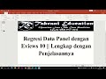 regresi data panel dengan eviews 10 lengkap dengan penjelasannya