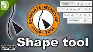 Complete details of shape tool in coreldraw | Corel draw shape tool all options | Shape tool