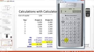 Capital Budgeting Techniques - Calculator