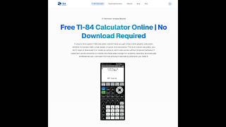 Free TI-84 Calculator Online (Virtual Emulator) | No App Required