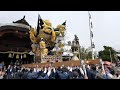 北条節句祭　宵宮　西上野　拝殿前　屋台差し上げ