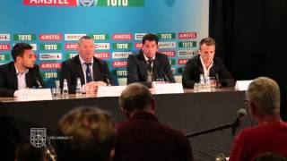 Persconferentie KNVB bekerfinale met Ron Jans en Bram van Polen