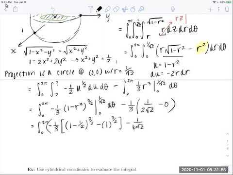 Triple Integrals In Cylindrical And Spherical Coordinates - YouTube