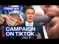 TikTok being used in Australia's anti-smoking and vaping campaign | 9 News Australia