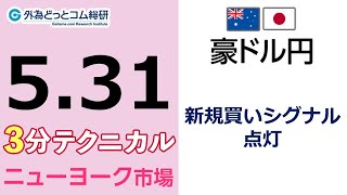 FX/為替予想  「豪ドル/円、新規買いシグナル 点灯」見通しズバリ！3分テクニカル分析 ニューヨーク市場の見通し　2022年5月31日