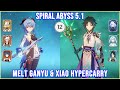 Melt Ganyu & Xiao Hypercarry | Spiral Abyss 5.1 Full Star Clear | Genshin Impact