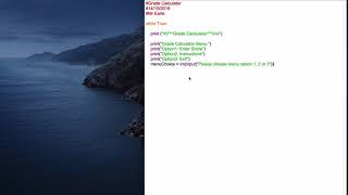 Python Menu and Conditionals