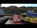 coaster ship docking kivenesdal norway