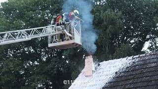 Uitslaande schoorsteenbrand aan Broeder Hogardstraat in Boekel