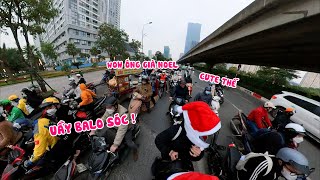 Ông Già Noel Đi Moto PKL Đeo Balo Sóc Đi Mua Kẹo Và Phản Ứng Tò Mò Của Mọi Người | Zin VG