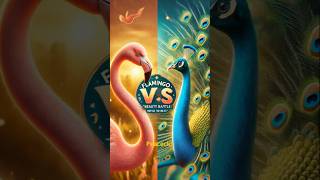 Flamingo vs. Peacock! : The Ultimate Beauty Battle  #shorts #nature #animals