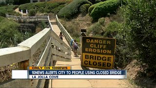 City says warning to stay off La Jolla-area bridge being ignored, urges public to stay off on July 4