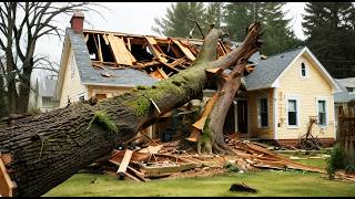 Heart Stopping Dangerous Logging Moments – Tree Falls Onto a House!
