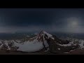 wedding at the top of the volcano. kamchatka russia. aerial 360 video in 8k.