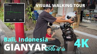 Gianyar, Bali, Indonesia: 4K Virtual Walking Tour | Center and market Streets